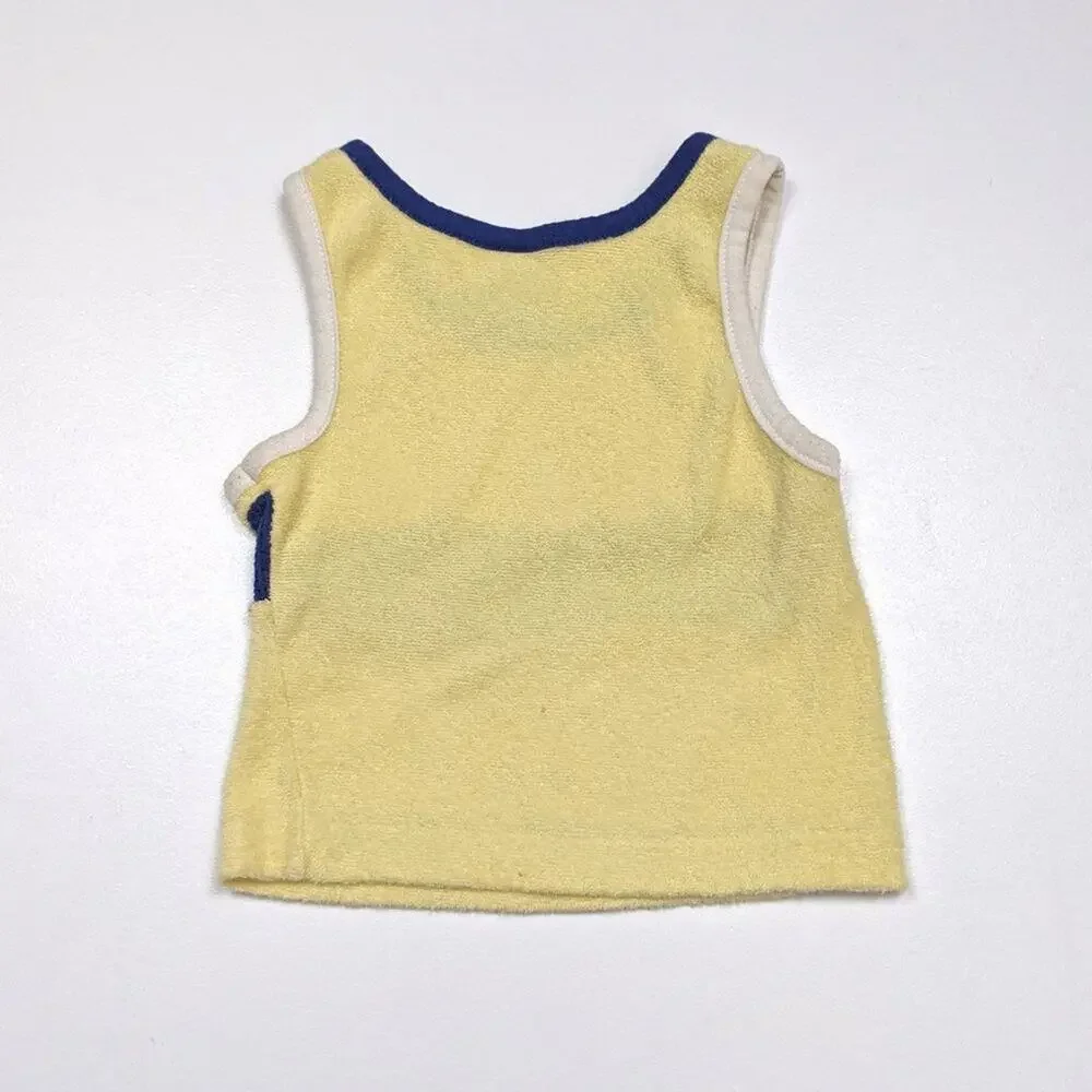 Vintage Wee Willy Tank Top Boys Size 12-18m Yellow Terry